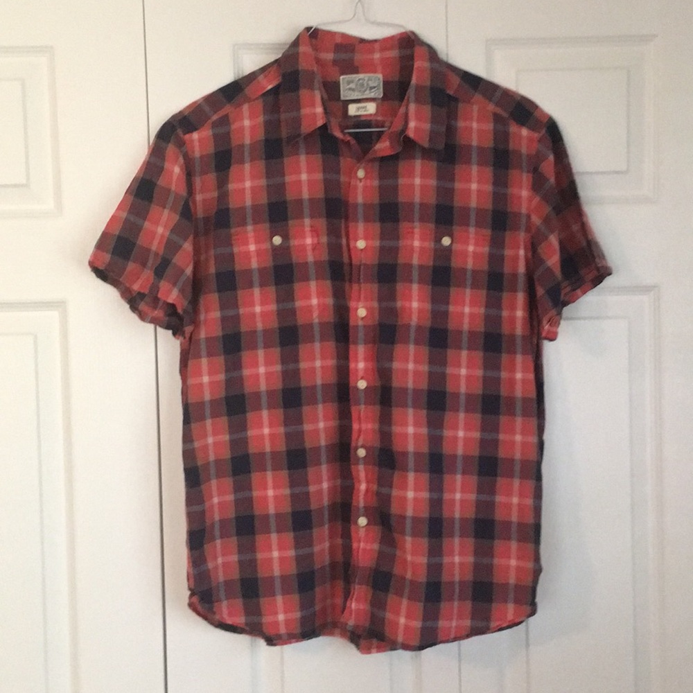 Lucky Brand Short Sleeve Flannel Button Down